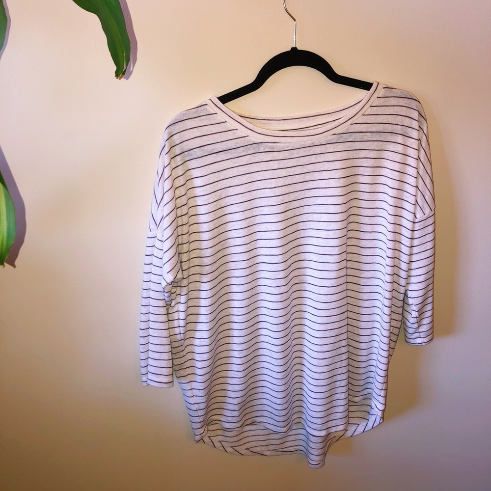 White Striped Tee